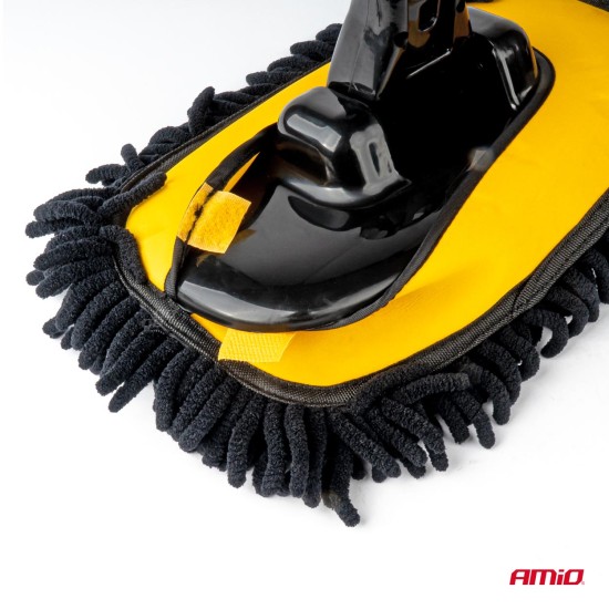 Amio - ΒΟΥΡΤΣΑ ΚΑΘΑΡΙΣΜΟΥ ΜΕ ΤΗΛΕΣΚΟΠΙΚΟ ΚΟΝΤΑΡΙ 46-100cm & 3 ΠΑΝΑΚΙΑ ΚΑΘΑΡΙΣΜΟΥ ΜΙΚΡΟΦΙΜΠΡΑ - 1 ΤΕΜ. (04333/AM)