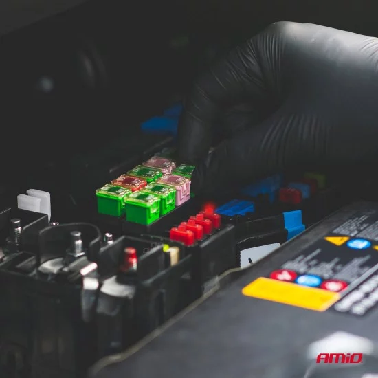 Amio - ΑΣΦΑΛΕΙΕΣ MINI BLADE (ΜΑΧΑΙΡΩΤΕΣ) & ΕΡΓΑΛΕΙΟ ΑΦΑΙΡΕΣΗΣ ΚΑΡΤΕΛΑ (5A/10A/15A/ 20A/25A) -10 ΤΕΜ. (04340/AM)