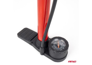 Amio - ΤΡΟΜΠΑ ΑΕΡΟΣ ΠΟΔΗΛΑΤΟΥ ΔΑΠΕΔΟΥ/ΧΕΙΡΟΣ ΑΛΟΥΜΙΝΙΟΥ ΜΕ ΜΑΝΟΜΕΤΡΟ MINI PU08 1ΤΕΜ. (04343/AM)