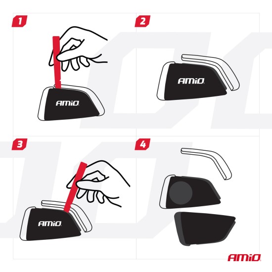 Amio - ΚΕΝΤΡΙΚΟ ΚΛΕΙΔΩΜΑ ΑΥΤΟΚΙΝΗΤΟΥ ΑΣΥΡΜΑΤΟ KEYLESS ENTRY ΜΕ 2 ΧΕΙΡΙΣΤΗΡΙΑ – 2 τεμ. (04344/AM)