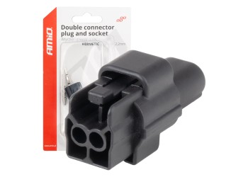 Amio - ΦΙΣΑ ΣΥΝΔΕΣΗΣ ΜΕ ΥΠΟΔΟΧΗ 2 PIN Φ2,2mm ΑΔΙΑΒΡΟΧΗ - 1 τεμ. (04346/AM)