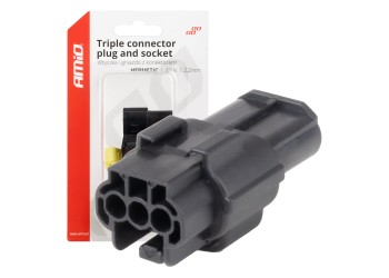 Amio - ΦΙΣΑ ΣΥΝΔΕΣΗΣ ΜΕ ΥΠΟΔΟΧΗ 3 PIN Φ2,2mm ΑΔΙΑΒΡΟΧΗ - 1 τεμ. (04347/AM)