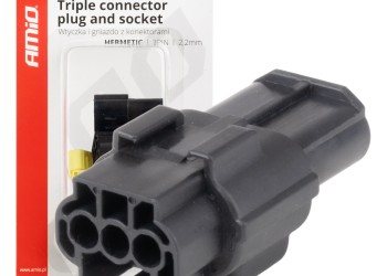 Amio - ΦΙΣΑ ΣΥΝΔΕΣΗΣ ΜΕ ΥΠΟΔΟΧΗ 3 PIN Φ2,2mm ΑΔΙΑΒΡΟΧΗ - 1 τεμ. (04347/AM)