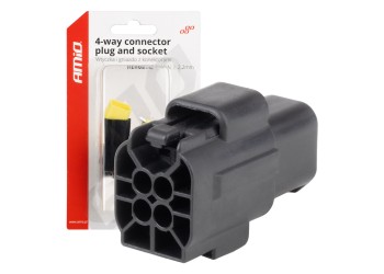 Amio - ΦΙΣΑ ΣΥΝΔΕΣΗΣ ΜΕ ΥΠΟΔΟΧΗ 4 PIN Φ2,2mm ΑΔΙΑΒΡΟΧΗ - 1 τεμ. (04348/AM)