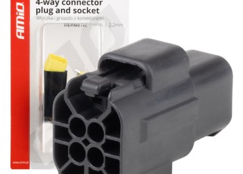 Amio - ΦΙΣΑ ΣΥΝΔΕΣΗΣ ΜΕ ΥΠΟΔΟΧΗ 4 PIN Φ2,2mm ΑΔΙΑΒΡΟΧΗ - 1 τεμ. (04348/AM)