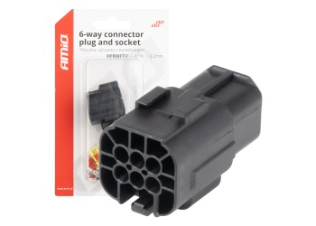Amio - ΦΙΣΑ ΣΥΝΔΕΣΗΣ ΜΕ ΥΠΟΔΟΧΗ 6 PIN Φ2,2mm ΑΔΙΑΒΡΟΧΗ - 1 τεμ. (04349/AM)