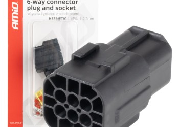 Amio - ΦΙΣΑ ΣΥΝΔΕΣΗΣ ΜΕ ΥΠΟΔΟΧΗ 6 PIN Φ2,2mm ΑΔΙΑΒΡΟΧΗ - 1 τεμ. (04349/AM)