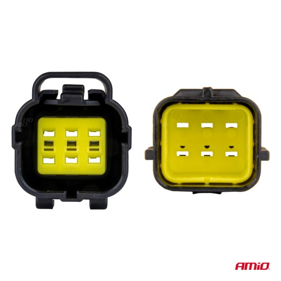 Amio - ΦΙΣΑ ΣΥΝΔΕΣΗΣ ΜΕ ΥΠΟΔΟΧΗ 6 PIN Φ2,2mm ΑΔΙΑΒΡΟΧΗ - 1 τεμ. (04349/AM)