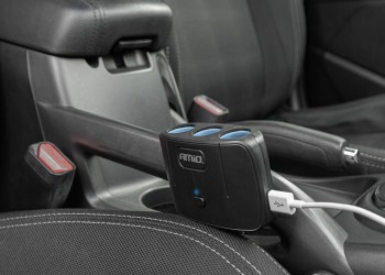 Amio - ΑΝΤΑΠΤΟΡΑΣ ΑΝΑΠΤΗΡΑ 12/24V 100W ΜΑΥΡΟΣ/3 ΘΕΣΕΙΣ/2xUSB-A /ΚΟΥΜΠΙ ON-OFF/ΚΑΛΩΔΙΟ 70cm - 1 Τεμ. (04362/AM)