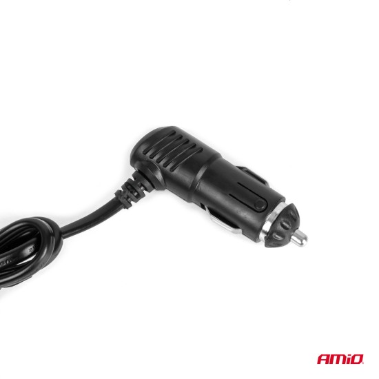 Amio - ΑΝΤΑΠΤΟΡΑΣ ΑΝΑΠΤΗΡΑ 12/24V 100W ΜΑΥΡΟΣ/3 ΘΕΣΕΙΣ/2xUSB-A /ΚΟΥΜΠΙ ON-OFF/ΚΑΛΩΔΙΟ 70cm - 1 Τεμ. (04362/AM)