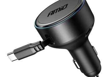 Amio - ΦΟΡΤΙΣΤΗΣ ΑΝΑΠΤΗΡΑ 12/24V ΜΕ 1 ΘΥΡΑ USB-C 60W 5V/3A ΤΑΧΕΙΑΣ ΦΟΡΤΙΣΗΣ ΜΕ ΕΝΣΩΜΑΤΟΜΕΝΟ ΚΑΛΩΔΙΟ USB-C - 1 ΤΕΜ. (04368/AM)