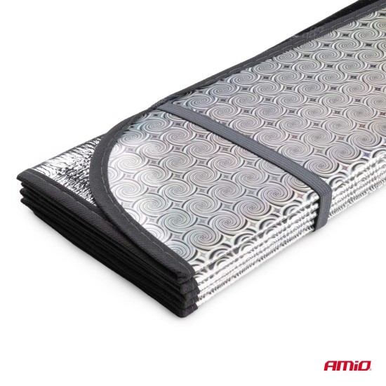 Amio - ΗΛΙΟΠΡΟΣΤΑΣΙΑ ΕΣΩΤΕΡΙΚΗ ΑΣΗΜΙ ΜΕ ΒΕΝΤΟΥΖΕΣ 130x60cm - 1 ΤΕΜ. (04373/AM)