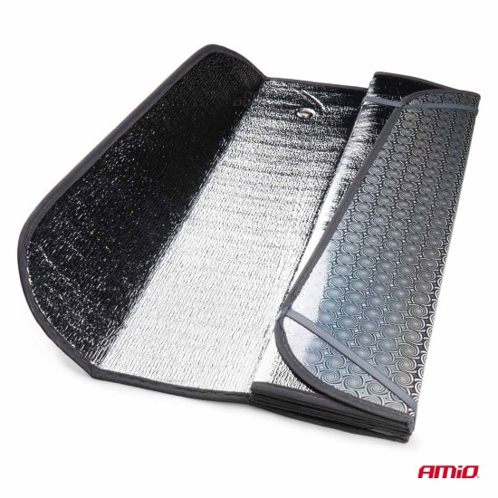 Amio - ΗΛΙΟΠΡΟΣΤΑΣΙΑ ΕΣΩΤΕΡΙΚΗ ΑΣΗΜΙ ΜΕ ΒΕΝΤΟΥΖΕΣ 130x60cm - 1 ΤΕΜ. (04373/AM)