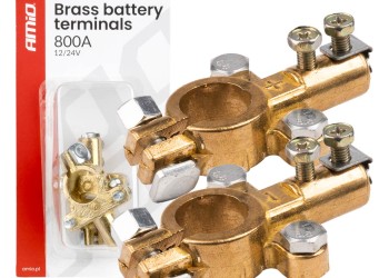 Amio - ΠΟΛΟΙ ΜΠΑΤΑΡΙΑΣ / ΑΚΡΟΔΕΚΤΕΣ ΟΡΕΙΧΑΛΚΟΥ 12V 800A - 2 τεμ. (04390/AM)