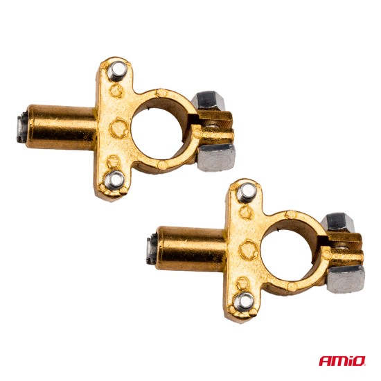 Amio - ΠΟΛΟΙ ΜΠΑΤΑΡΙΑΣ / ΑΚΡΟΔΕΚΤΕΣ ΟΡΕΙΧΑΛΚΟΥ 12V 800A - 2 τεμ. (04390/AM)