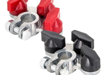 Amio - Πόλοι Μπαταρίας Αυτοκινήτου 800A Βαρέως Τύπου – Σετ (+/-), Επιψευδαργυρωμένες, Για 12/24V - 2 τεμ. (04391/AM)