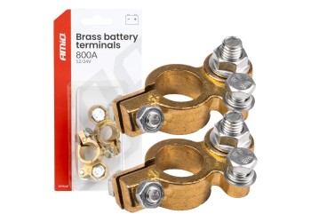 Amio - ΠΟΛΟΙ ΜΠΑΤΑΡΙΑΣ / ΑΚΡΟΔΕΚΤΕΣ ΟΡΕΙΧΑΛΚΟΥ 12V 800A - 2 τεμ. (04392/AM)