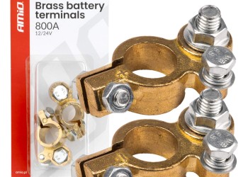 Amio - ΠΟΛΟΙ ΜΠΑΤΑΡΙΑΣ / ΑΚΡΟΔΕΚΤΕΣ ΟΡΕΙΧΑΛΚΟΥ 12V 800A - 2 τεμ. (04392/AM)