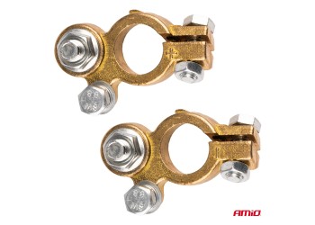 Amio - ΠΟΛΟΙ ΜΠΑΤΑΡΙΑΣ / ΑΚΡΟΔΕΚΤΕΣ ΟΡΕΙΧΑΛΚΟΥ 12V 800A - 2 τεμ. (04392/AM)