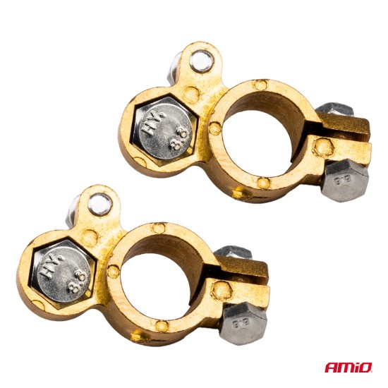 Amio - ΠΟΛΟΙ ΜΠΑΤΑΡΙΑΣ / ΑΚΡΟΔΕΚΤΕΣ ΟΡΕΙΧΑΛΚΟΥ 12V 800A - 2 τεμ. (04392/AM)