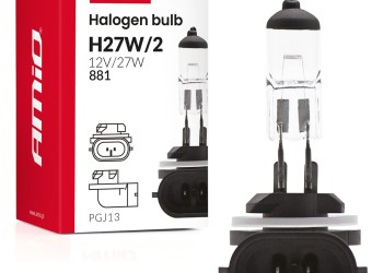 Amio - Λάμπα Αλογόνου H27W/2 (881) 12V 27W PGJ13 – Για Προβολείς Ομίχλης & DRL - 1 τεμ. (04413/AM)