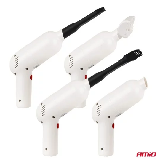 Amio - Ασύρματη Ηλεκτρική Σκούπα Αυτοκινήτου VC-07 40W 4,5 kPa με Φίλτρο HEPA – USB-C - 1 Τεμ. (04415/AM)