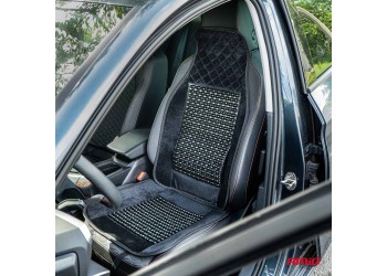 Amio - Κάλυμμα Καθίσματος Αντιιδρωτικό με Χάντρες & Στήριξη Μέσης 45×120cm Μαύρο – Universal CSM-16 - 1 Τεμ. (04429/AM)