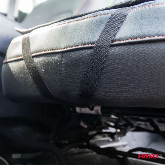 Amio - Κάλυμμα Καθίσματος Αντιιδρωτικό με Χάντρες & Στήριξη Μέσης 45×120cm Μαύρο – Universal CSM-16 - 1 Τεμ. (04429/AM)