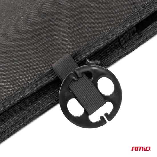 Amio - Κάλυμμα Καθίσματος Αντιιδρωτικό με Χάντρες & Στήριξη Μέσης 45×120cm Μαύρο – Universal CSM-16 - 1 Τεμ. (04429/AM)