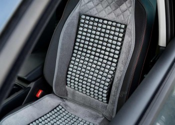 Amio - Κάλυμμα Καθίσματος Αντιιδρωτικό με Χάντρες & Στήριξη Μέσης 45×120cm Γκρί – Universal CSM-17 - 1 Τεμ. (04430/AM)