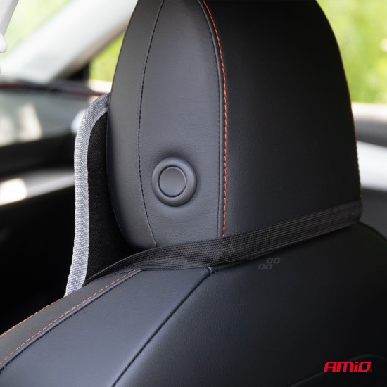 Amio - Κάλυμμα Καθίσματος Αντιιδρωτικό με Χάντρες & Στήριξη Μέσης 45×120cm Γκρί – Universal CSM-17 - 1 Τεμ. (04430/AM)