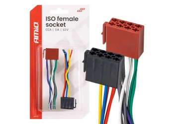 Amio - Φίσσα ISO Θηλυκή 12V έως 5A – CCA, Για Ηλεκτρικές & Φωτιστικές Εγκαταστάσεις Οχημάτων - 1 τεμ. (04444/AM)