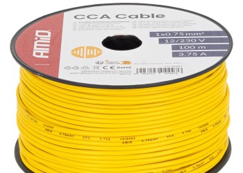 Amio - Καλώδιο Ηχείων CCA 1×0,75mm² 100m – 3,75A / 12-230V - 1 τεμ. (04447/AM)