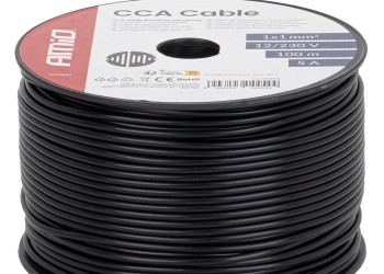 Amio Μονόκλωνο Καλώδιο Εγκατάστασης CCA 1×1mm² 100m – 12/230V 1 τεμ. (04454/AM)