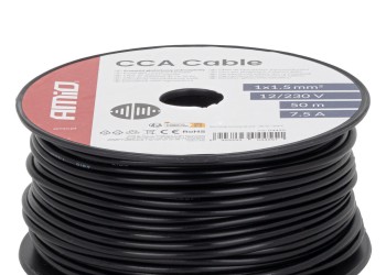 Amio - Μονόκλωνο Καλώδιο Εγκατάστασης CCA 1×1,5mm² 50m – 12/230V - 1 τεμ. (04455/AM)