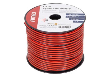 Amio - Δίδυμο Καλώδιο Ηχείων CCA 2×1mm² 100m - 1 τεμ. (04458/AM)