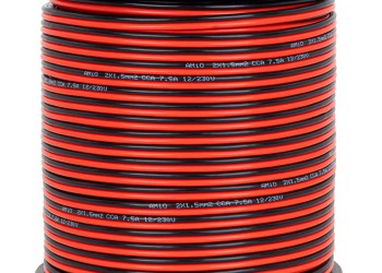 Amio - Δίδυμο Καλώδιο Ηχείων CCA 2×1,5mm² 100m - 1 τεμ. (04459/AM)