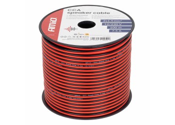 Amio - Δίδυμο Καλώδιο Ηχείων CCA 2×1,5mm² 100m - 1 τεμ. (04459/AM)
