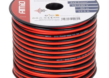 Amio - Δίδυμο Καλώδιο CCA 2×2,5mm² 50m - 1 τεμ. (04460/AM)