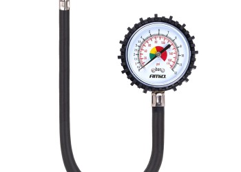 Amio - Επαγγελματικό μηχανικό μανόμετρο πίεσης ελαστικών 12 bar με εύκαμπτο σωλήνα 30cm Αναλογικό - 1 τεμ. (04468/AM)