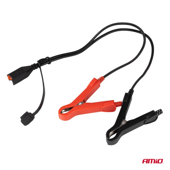 Amio - Φορτιστής Μπαταρίας Ψηφιακός PRO AGM GEL LiFePo4 (LFP) τάση λειτουργίας 6/12V ένταση ρεύματος 6A με γάντζο για Επιβατικά Αυτοκίνητα και Μοτοσυκλέτες - 1 τεμ. (04532/AM)