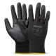 Amio - Γάντια Εργασίας ελαστικά με επικάλυψη πολυουρεθάνης χρώμα μαύρο μέγεθος No.10 - 2 ζευγ. (04633/AM)