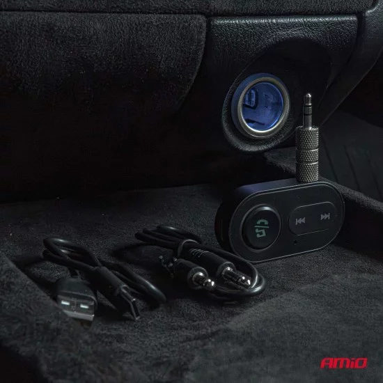 Amio - Bluetooth Δέκτης (Receiver) για Ασύρματη Μετάδοση Ήχου με υποδοχή Mini Jack 3.5mm για Αυτοκίνητα και Ηχοσυστήματα - 1 τεμ. (04658/AM)