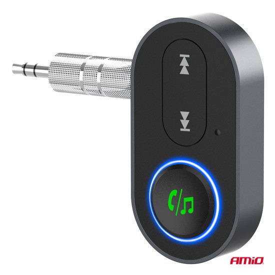 Amio - Bluetooth Δέκτης (Receiver) για Ασύρματη Μετάδοση Ήχου με υποδοχή Mini Jack 3.5mm για Αυτοκίνητα και Ηχοσυστήματα - 1 τεμ. (04658/AM)