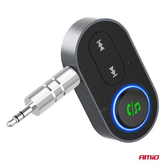 Amio - Bluetooth Δέκτης (Receiver) για Ασύρματη Μετάδοση Ήχου με υποδοχή Mini Jack 3.5mm για Αυτοκίνητα και Ηχοσυστήματα - 1 τεμ. (04658/AM)