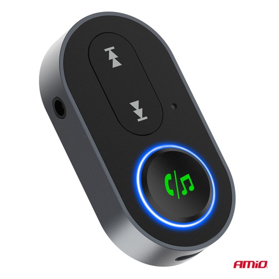 Amio - Bluetooth Δέκτης (Receiver) για Ασύρματη Μετάδοση Ήχου με υποδοχή Mini Jack 3.5mm για Αυτοκίνητα και Ηχοσυστήματα - 1 τεμ. (04658/AM)