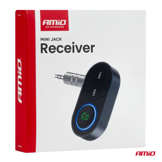 Amio - Bluetooth Δέκτης (Receiver) για Ασύρματη Μετάδοση Ήχου με υποδοχή Mini Jack 3.5mm για Αυτοκίνητα και Ηχοσυστήματα - 1 τεμ. (04658/AM)