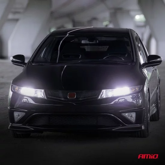 Amio - Λαμπτήρες LED F25 PRO Black Edition H7 68W 12-24V Full CAN Bus με Φωτεινότητα 7646lm σε Ψυχρό Λευκό 6000K για Επιβατικά Αυτοκίνητα & Φορτηγά - Σετ 2 τεμ. (04720/AM)