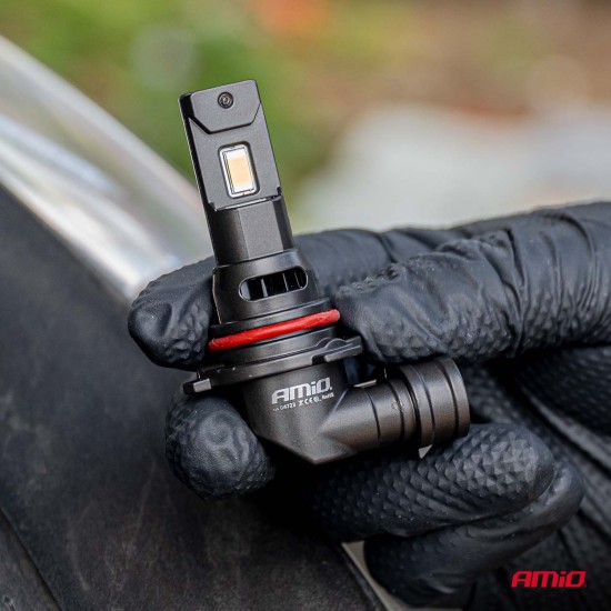 Amio - Λαμπτήρες LED F25 PRO Black Edition HB4 (9006) 68W 12-24V Full CAN Bus με Φωτεινότητα 7646lm σε Ψυχρό Λευκό 6000K για Επιβατικά Αυτοκίνητα & Φορτηγά - Σετ 2 τεμ. (04723/AM)