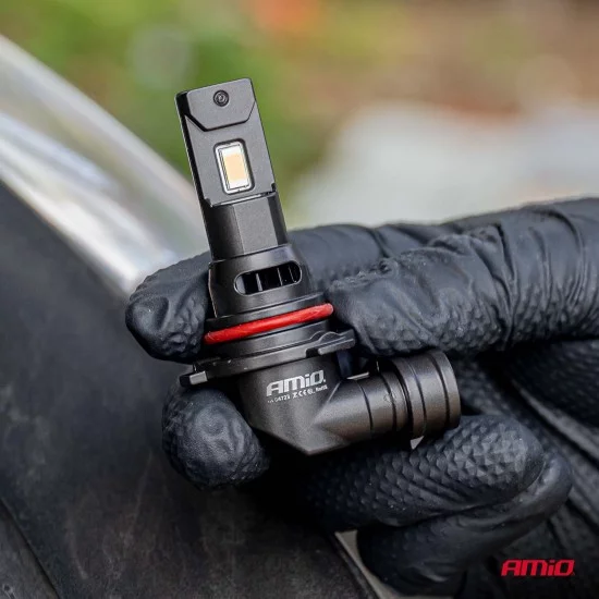 Amio - Λαμπτήρες LED F25 PRO Black Edition HB4 (9006) 68W 12-24V Full CAN Bus με Φωτεινότητα 7646lm σε Ψυχρό Λευκό 6000K για Επιβατικά Αυτοκίνητα & Φορτηγά - Σετ 2 τεμ. (04723/AM)